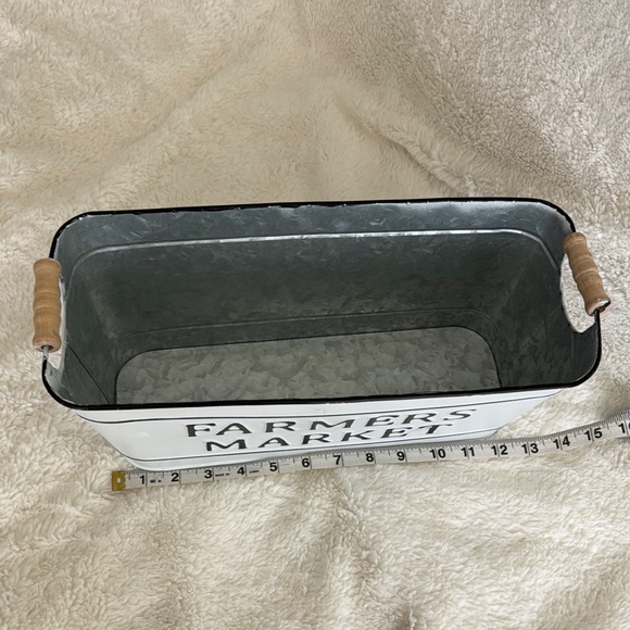 White Farmers Market Metal Bin - Picture 8 of 12